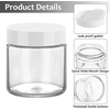 image:imageAccmor 4 oz Glass Jars with White Lids 4 Pack Empty Glass Jars Makeup Sample Container with Inner Liners Leakproof Round Airtight Cosmetic Travel Containers for Lotions Creams Candle MakingWhite