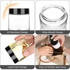 image:imageAccmor 4 oz Glass Jars with White Lids 4 Pack Empty Glass Jars Makeup Sample Container with Inner Liners Leakproof Round Airtight Cosmetic Travel Containers for Lotions Creams Candle MakingBlack
