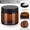 image:imageAccmor 4 oz Glass Jars with White Lids 4 Pack Empty Glass Jars Makeup Sample Container with Inner Liners Leakproof Round Airtight Cosmetic Travel Containers for Lotions Creams Candle MakingAmber