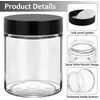 image:imageAccmor 4 oz Glass Jars with White Lids 4 Pack Empty Glass Jars Makeup Sample Container with Inner Liners Leakproof Round Airtight Cosmetic Travel Containers for Lotions Creams Candle MakingBlack