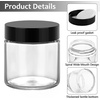 image:imageAccmor 4 oz Glass Jars with White Lids 4 Pack Empty Glass Jars Makeup Sample Container with Inner Liners Leakproof Round Airtight Cosmetic Travel Containers for Lotions Creams Candle MakingBlack