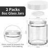 image:imageAccmor 4 oz Glass Jars with White Lids 4 Pack Empty Glass Jars Makeup Sample Container with Inner Liners Leakproof Round Airtight Cosmetic Travel Containers for Lotions Creams Candle MakingWhite