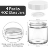 image:imageAccmor 4 oz Glass Jars with White Lids 4 Pack Empty Glass Jars Makeup Sample Container with Inner Liners Leakproof Round Airtight Cosmetic Travel Containers for Lotions Creams Candle MakingWhite