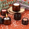 image:imageAccmor 4 oz Glass Jars with White Lids 4 Pack Empty Glass Jars Makeup Sample Container with Inner Liners Leakproof Round Airtight Cosmetic Travel Containers for Lotions Creams Candle MakingAmber