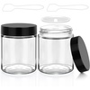 image:imageAccmor 4 oz Glass Jars with White Lids 4 Pack Empty Glass Jars Makeup Sample Container with Inner Liners Leakproof Round Airtight Cosmetic Travel Containers for Lotions Creams Candle MakingBlack