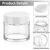 image:imageAccmor 4 oz Glass Jars with White Lids 4 Pack Empty Glass Jars Makeup Sample Container with Inner Liners Leakproof Round Airtight Cosmetic Travel Containers for Lotions Creams Candle MakingWhite