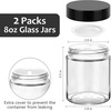 image:imageAccmor 4 oz Glass Jars with White Lids 4 Pack Empty Glass Jars Makeup Sample Container with Inner Liners Leakproof Round Airtight Cosmetic Travel Containers for Lotions Creams Candle MakingBlack