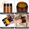 image:imageAccmor 4 oz Glass Jars with White Lids 4 Pack Empty Glass Jars Makeup Sample Container with Inner Liners Leakproof Round Airtight Cosmetic Travel Containers for Lotions Creams Candle MakingAmber