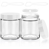 image:imageAccmor 4 oz Glass Jars with White Lids 4 Pack Empty Glass Jars Makeup Sample Container with Inner Liners Leakproof Round Airtight Cosmetic Travel Containers for Lotions Creams Candle MakingWhite