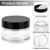 image:imageAccmor 4 oz Glass Jars with White Lids 4 Pack Empty Glass Jars Makeup Sample Container with Inner Liners Leakproof Round Airtight Cosmetic Travel Containers for Lotions Creams Candle MakingBlack