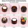 image:imageAccmor 4 oz Glass Jars with White Lids 4 Pack Empty Glass Jars Makeup Sample Container with Inner Liners Leakproof Round Airtight Cosmetic Travel Containers for Lotions Creams Candle MakingAmber