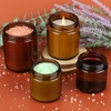 image:imageAccmor 4 oz Glass Jars with White Lids 4 Pack Empty Glass Jars Makeup Sample Container with Inner Liners Leakproof Round Airtight Cosmetic Travel Containers for Lotions Creams Candle MakingAmber