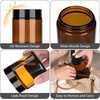 image:imageAccmor 4 oz Glass Jars with White Lids 4 Pack Empty Glass Jars Makeup Sample Container with Inner Liners Leakproof Round Airtight Cosmetic Travel Containers for Lotions Creams Candle MakingAmber
