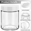 image:imageAccmor 4 oz Glass Jars with White Lids 4 Pack Empty Glass Jars Makeup Sample Container with Inner Liners Leakproof Round Airtight Cosmetic Travel Containers for Lotions Creams Candle MakingWhite