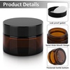 image:imageAccmor 4 oz Glass Jars with White Lids 4 Pack Empty Glass Jars Makeup Sample Container with Inner Liners Leakproof Round Airtight Cosmetic Travel Containers for Lotions Creams Candle MakingAmber
