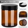 image:imageAccmor 4 oz Glass Jars with White Lids 4 Pack Empty Glass Jars Makeup Sample Container with Inner Liners Leakproof Round Airtight Cosmetic Travel Containers for Lotions Creams Candle MakingAmber