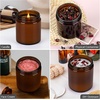 image:imageAccmor 4 oz Glass Jars with White Lids 4 Pack Empty Glass Jars Makeup Sample Container with Inner Liners Leakproof Round Airtight Cosmetic Travel Containers for Lotions Creams Candle MakingAmber
