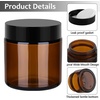 image:imageAccmor 4 oz Glass Jars with White Lids 4 Pack Empty Glass Jars Makeup Sample Container with Inner Liners Leakproof Round Airtight Cosmetic Travel Containers for Lotions Creams Candle MakingAmber