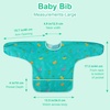 image:imageAccmor 5 Pack Long Sleeve Bibs Baby Smock Waterproof Sleeved Bib Smock for Baby Toddler 636 MonthsLake Blue DinosaurConstructionAnimalOwlDinosaur