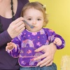 image:imageAccmor 5 Pack Long Sleeve Bibs Baby Smock Waterproof Sleeved Bib Smock for Baby Toddler 636 MonthsPurple UnicornDinosaurOwlAnimalRainbow