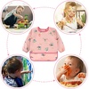 image:imageAccmor 5 Pack Long Sleeve Bibs Baby Smock Waterproof Sleeved Bib Smock for Baby Toddler 636 MonthsRabbitBearDuckDinosaur
