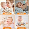 image:imageAccmor Muslin Baby Bibs Soft Baby Bandana Drool Bibs for Baby Girls Boys Bib for Drooling TeethingBear Rainbow Polka Dot Lemon Flower