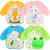 image:imageAccmor 4 Pack Long Sleeve Baby Bibs Waterproof Sleeved Bib Toddler Baby Girls Boys Smock Bibs for 636 MonthsGirls