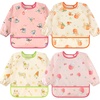 image:imageAccmor 4 Pack Long Sleeve Bibs Baby Smock Waterproof Sleeved Bib Smock for Baby Toddler 636 MonthsRabbitBearDuckRabbit