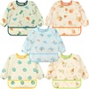 image:imageAccmor 5 Pack Long Sleeve Bibs Baby Smock Waterproof Sleeved Bib Smock for Baby Toddler 636 MonthsDinosaurBearWhaleDuck