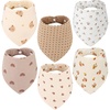image:imageAccmor Muslin Baby Bibs Soft Baby Bandana Drool Bibs for Baby Girls Boys Bib for Drooling TeethingBear Rainbow Polka Dot Love Flower