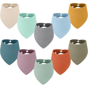 image:imageAccmor 10 Pack Muslin Baby Bibs 100 Cotton Bandana Drool Bibs for Baby Girls BoysTeething and Drooling