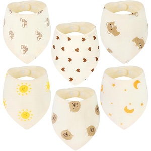 image:imageAccmor Muslin Baby Bibs Soft Baby Bandana Drool Bibs for Baby Girls Boys Bib for Drooling TeethingBear Rainbow Love Sun Moon