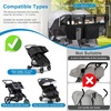 image:imageAccmor Double Stroller Organizer for Bob Duallie and Baby Jogger City Mini GT2 Double Baby Stroller Caddy Bag Organizer Accessories