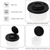 image:imageAccmor Salt and Pepper Shakers Mini Salt Shaker to go Moisture Proof Salt Pepper Shakers Spice Container Dispenser for Camping Picnic Lunch Boxes Travel KitchenBlack White