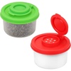 image:imageAccmor Salt and Pepper Shakers Mini Salt Shaker to go Moisture Proof Salt Pepper Shakers Spice Container Dispenser for Camping Picnic Lunch Boxes Travel KitchenRed Green
