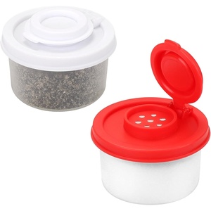 image:imageAccmor Salt and Pepper Shakers Mini Salt Shaker to go Moisture Proof Salt Pepper Shakers Spice Container Dispenser for Camping Picnic Lunch Boxes Travel KitchenWhite Red
