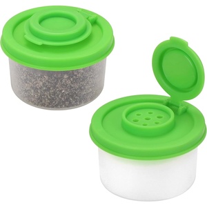 image:imageAccmor Salt and Pepper Shakers Mini Salt Shaker to go Moisture Proof Salt Pepper Shakers Spice Container Dispenser for Camping Picnic Lunch Boxes Travel KitchenGreen