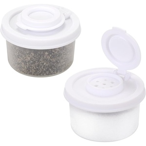 image:imageAccmor Salt and Pepper Shakers Mini Salt Shaker to go Moisture Proof Salt Pepper Shakers Spice Container Dispenser for Camping Picnic Lunch Boxes Travel KitchenWhite