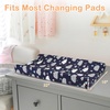 image:imageAccmor Muslin Baby Changing Pad Cover 100 Cotton Universal Fitted Diaper Change Table Pad Covers for Girls Boys Soft Breathable Changing Pad Sheets 2 PackWhale  Cloud