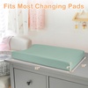 image:imageAccmor Muslin Baby Changing Pad Cover 100 Cotton Universal Fitted Diaper Change Table Pad Covers for Girls Boys Soft Breathable Changing Pad Sheets 2 PackLight Gray  Sage