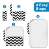 image:imageAccmor Portable Diaper Changing Pad Foldable Waterproof Baby Changing Mat for Diaper Bag Compact Lightweight Baby Changing Mat for TravelBlack Wave
