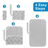 image:imageAccmor Portable Diaper Changing Pad Foldable Waterproof Baby Changing Mat for Diaper Bag Compact Lightweight Baby Changing Mat for TravelGrey Cloud