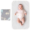 image:imageAccmor Portable Diaper Changing Pad Foldable Waterproof Baby Changing Mat for Diaper Bag Compact Lightweight Baby Changing Mat for TravelGrey Elephant