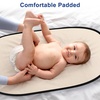 image:imageAccmor Portable Diaper Changing Pad PU Leather Baby Diaper Changing Mat Waterproof Baby Changing Mat for Travel or at Home UseBlue Cloud