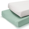 image:imageAccmor Muslin Baby Changing Pad Cover 100 Cotton Universal Fitted Diaper Change Table Pad Covers for Girls Boys Soft Breathable Changing Pad Sheets 2 PackLight Gray  Sage