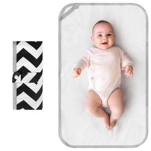 image:imageAccmor Portable Diaper Changing Pad Foldable Waterproof Baby Changing Mat for Diaper Bag Compact Lightweight Baby Changing Mat for TravelBlack Wave