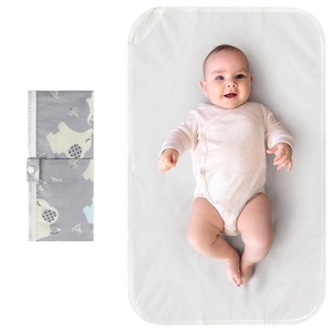 image:imageAccmor Portable Diaper Changing Pad Foldable Waterproof Baby Changing Mat for Diaper Bag Compact Lightweight Baby Changing Mat for TravelGrey Elephant