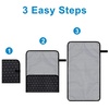 image:imageAccmor Portable Diaper Changing Pad Waterproof Baby Changing Mat Foldable Portable Travel Changing Pads for Baby GreyBlack Geometry 26 X14 