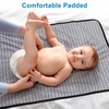 image:imageAccmor Portable Diaper Changing Pad Waterproof Baby Changing Mat Foldable Portable Travel Changing Pads for Baby GreyBlack Geometry 27 X20