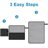 image:imageAccmor Portable Diaper Changing Pad Waterproof Baby Changing Mat Foldable Portable Travel Changing Pads for Baby GreyBlack Geometry 27 X20